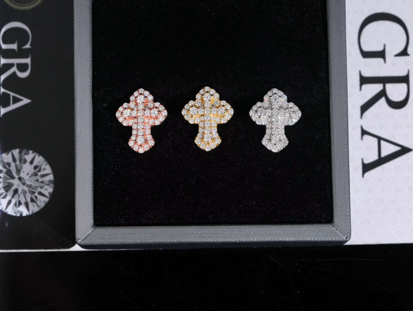 Cross Earrings Screw Back