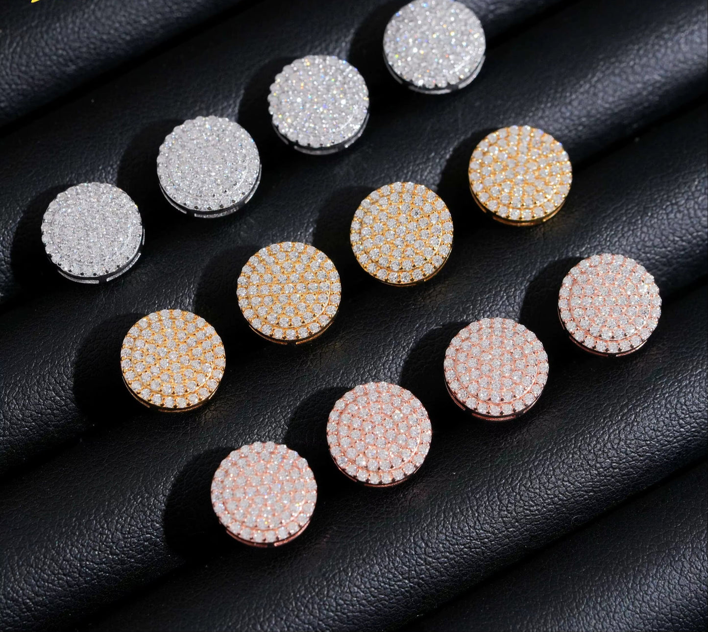 USA Warehouse Ready to Ship Hip Hop Jewelry VVS1 Iced Out Moissanite Stud Earrings Pass Diamond Tester