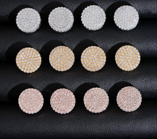 USA Warehouse Ready to Ship Hip Hop Jewelry VVS1 Iced Out Moissanite Stud Earrings Pass Diamond Tester